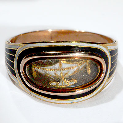 RARE EMPIRE MOURNING RING
