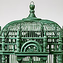 VINTAGE PAINTED BIRD CAGE