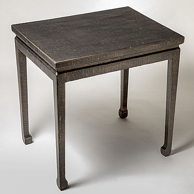 BLACK LACQUER END TABLE