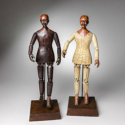 SET OF TWO ARTIST FIGURES