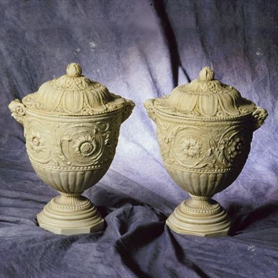 FAUX MARBLE VASES