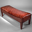 WOVEN LEATHER BENCH