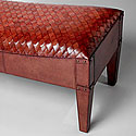 WOVEN LEATHER BENCH