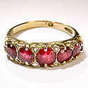 VICTORIAN 5-STONE RUBY RING